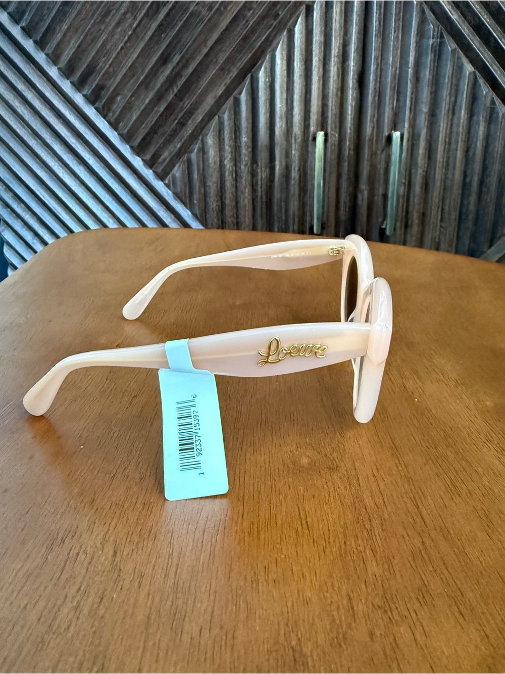 Loewe Blush Pink Round Sunglasses with Gold Logo - Picture 5 of 8